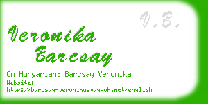 veronika barcsay business card